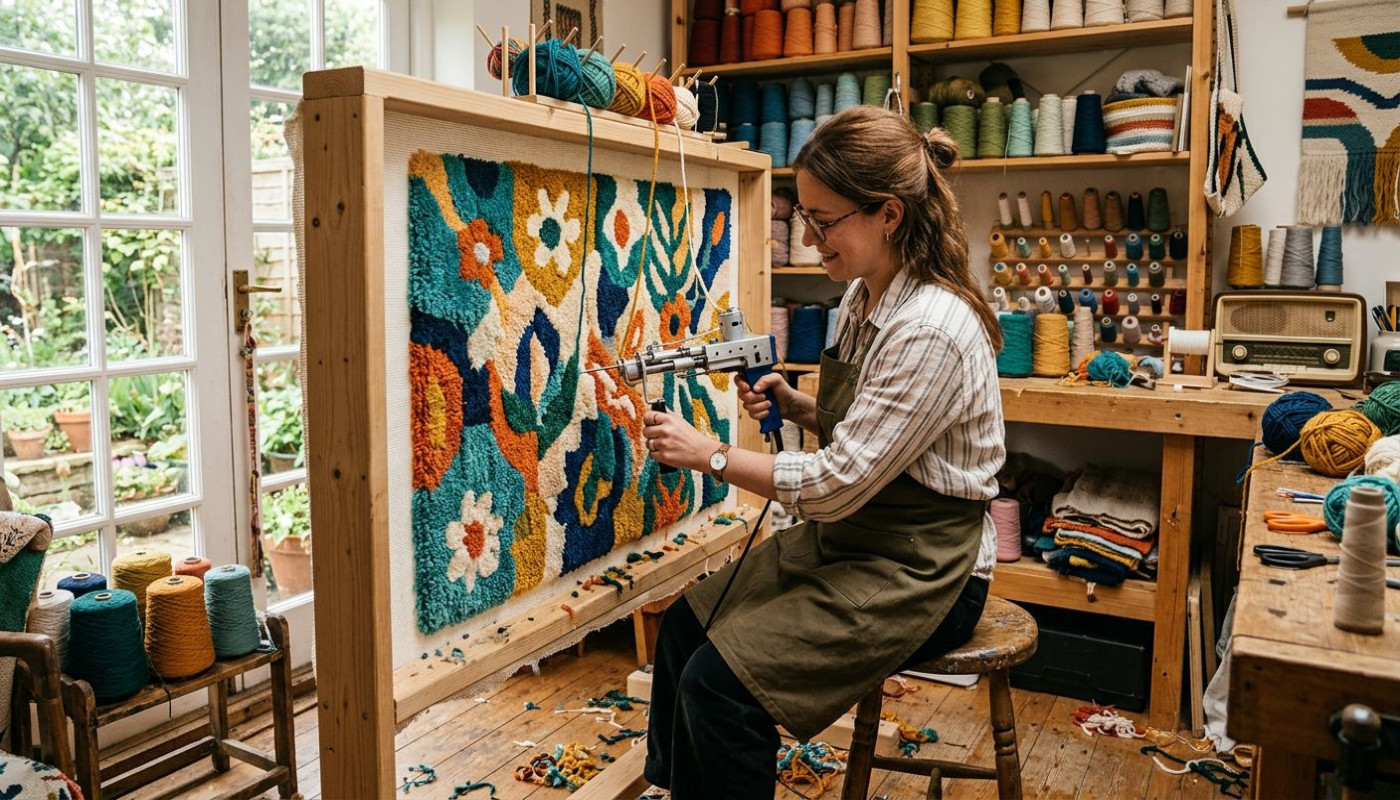 Comment fabriquer un tapis unique lors d'un atelier de tufting ?